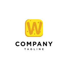 
Letter W cheese logo icon vector template.eps