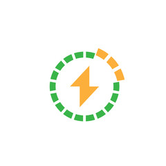 green energy logo eco technology electric nature power vector symbol
