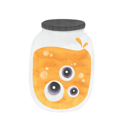 Eyes Jar Halloween Watercolor