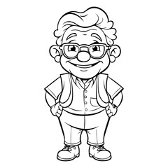 Coloring page old man
