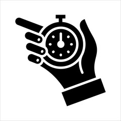 Solid vector icon for countdown which can be used various design projects.