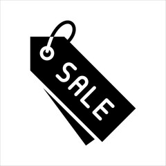 Solid vector icon for sale tag which can be used various design projects.