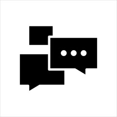 Solid vector icon for chat which can be used various design projects.