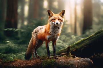 Fox In The Middle of The Forest