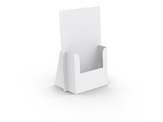 Cardboard Pocket Display Counter 3D Rendering