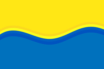 Ukraine. Abstract blue and yellow background with waves.