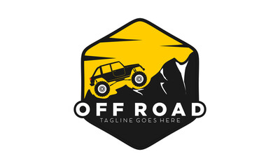 Extreme off road car vector logo illustration