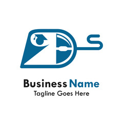 computer student design logo template illustration. there are mouse with student