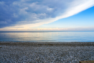 Mediterranean Sea near Kemer. Landscape in Turkey.
