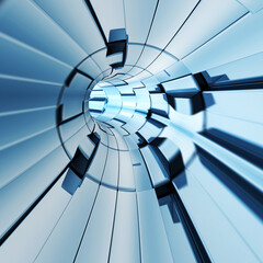 Blue abstract form futuristic shapes