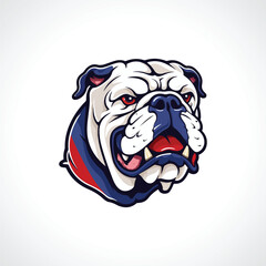 Bull Dog Mascot Logo Design Bull Dog Vector Illustration
