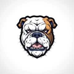 Bull Dog Mascot Logo Design Bull Dog Vector Illustration