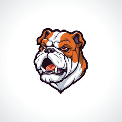 Bull Dog Mascot Logo Design Bull Dog Vector Illustration