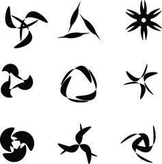 Abstract Triangular Floral Shapes Vector Pack - Triangle shapes