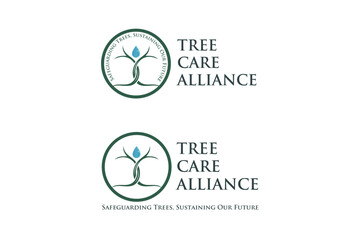 Fototapeta na wymiar Tree Care Alliance organization organic logo concept vector.