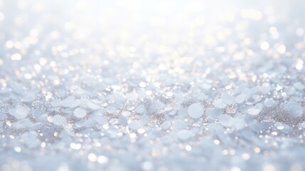 Fototapeta premium Glitter background in pastel delicate silver and white tones defocused