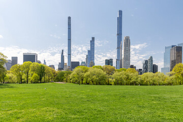 Fototapeta na wymiar Manhattan skyscrapers and Central Park