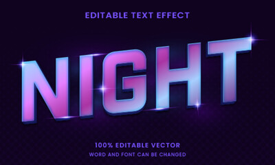 night glowing neon led graphic style editable text effect