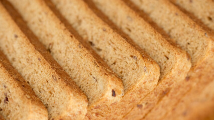 Slices toast bread, slider shot