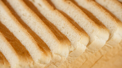 Sliced toast bread white. Ideal traditional bread for sandwich