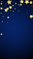 Fototapeta premium Magic stars vector overlay. Gold stars scattered