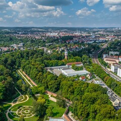 Die Doppelstadt Ulm - Neu-Ulm im Luftbild, Glacispark, westlicher Bereich
