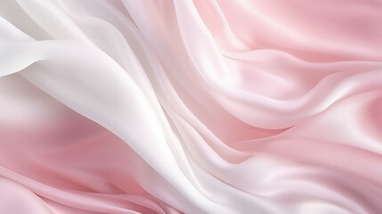 Obraz premium Pink and white soft silk background - Generative AI