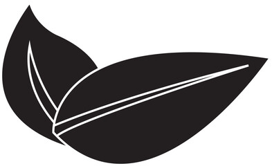 Leaf silhouette icon
