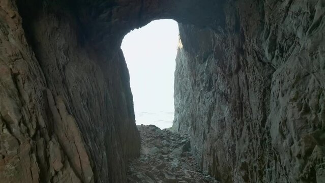Torghatten in Norway flying through the hole