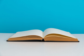 Open book on the table