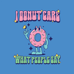 VINTAGE MASCOT CARTOON DONUT