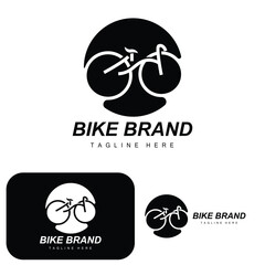 Bicycle Logo, Vehicle Vector, Bicycle Silhouette Icon, Simple Design Inspiration