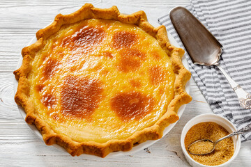 sugar cream pie, hoosier pie, custard cream pie