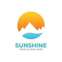 Sunshine logo design vector template