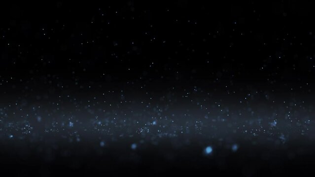 Raindrops fall to the ground and bounce off loop motion on black background.