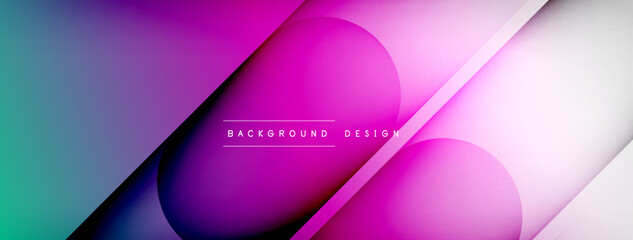 Abstract background - geometric composition created with lights and shadows. Technology or business digital template