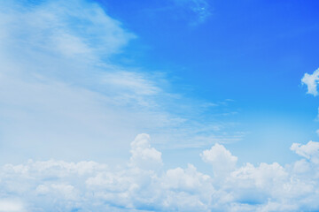 sky white fluffy clouds nature