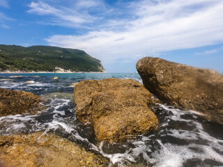 Fototapeta na wymiar Urbani Beach - Sirolo, Monte Conero, Ancona, Marche, Italy, Europe.