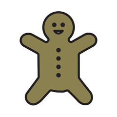 Filled Line GINGERBREAD design vector icon design vector line icon svg