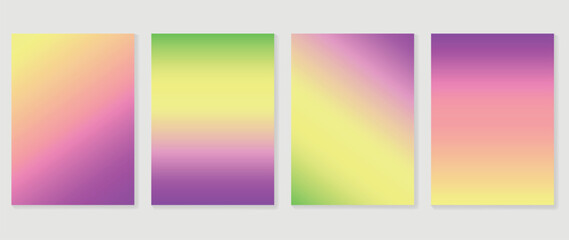 Naklejka premium Pastel gradient background vector. Minimalist style cover template with space for text, colorful and liquid color. Modern wallpaper design perfect for social media, idol poster, photo frame.