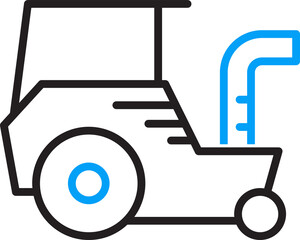 tractor line icon