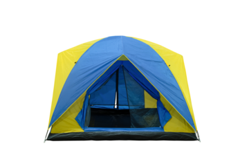 Open big size tourist tent for camping on travel outdoor for middle or long weekend