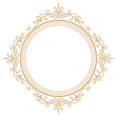 Vintage Circle frame round flourish label vector