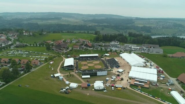 arena from above with drone