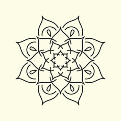 mandala icon vector design illustration line art. eps 10