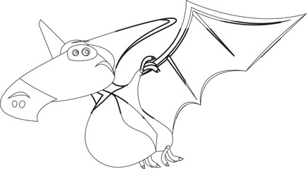 Cartoon Dinosaur Vector Graphic