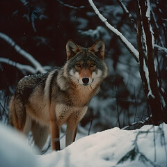 Obraz premium wolf in snow