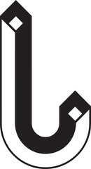 curved pipeline and duct illustration