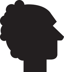 male face side view avatar