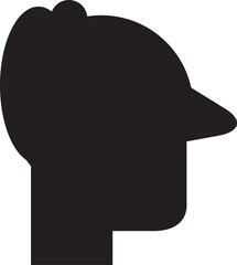 male face side view avatar